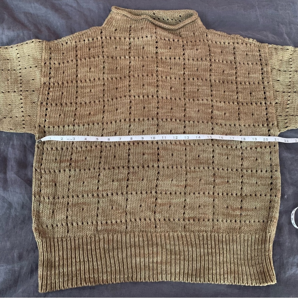Moss Windowpane Sweater - Picture 4 of 7